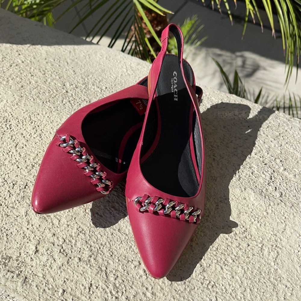 Coach leather flats